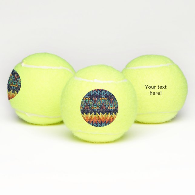 Tribal design abstract design tennis balls (Multi)