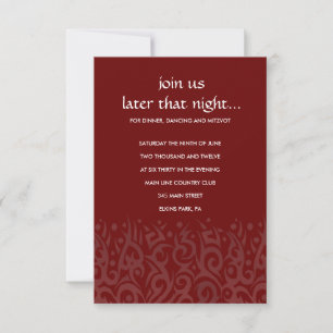 TRIBAL DESIGN Bar Bat Mitzvah Party Card Chocolate