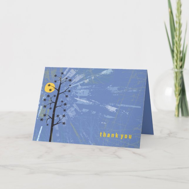 TRIBAL DESIGN Bar Bat Mitzvah Thank-You Card (Front)