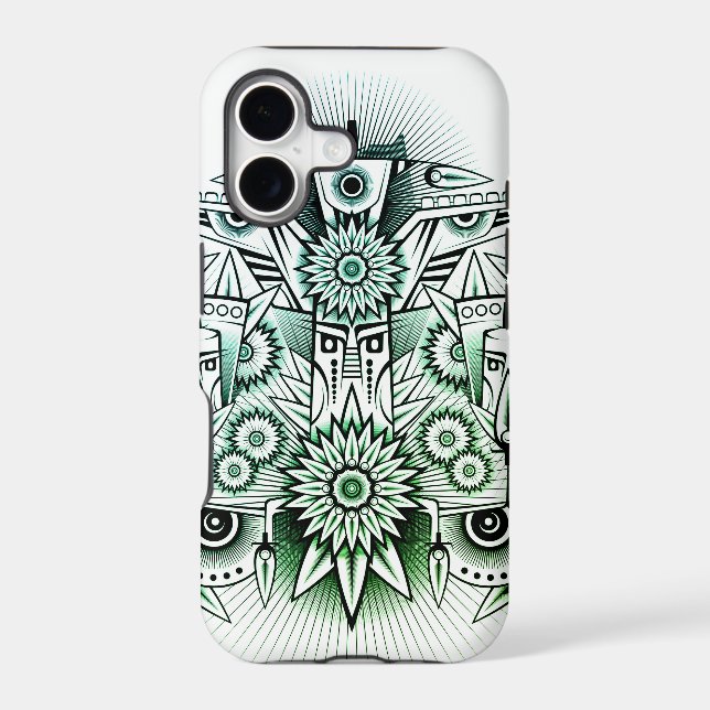 Tribal Design Green Tint (Back)