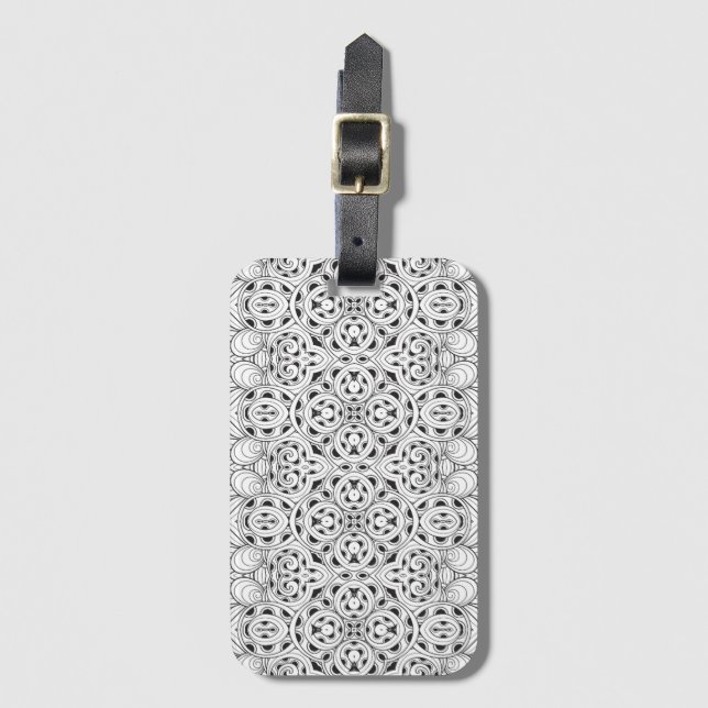 Tribal Design Luggage Tag (Front Vertical)