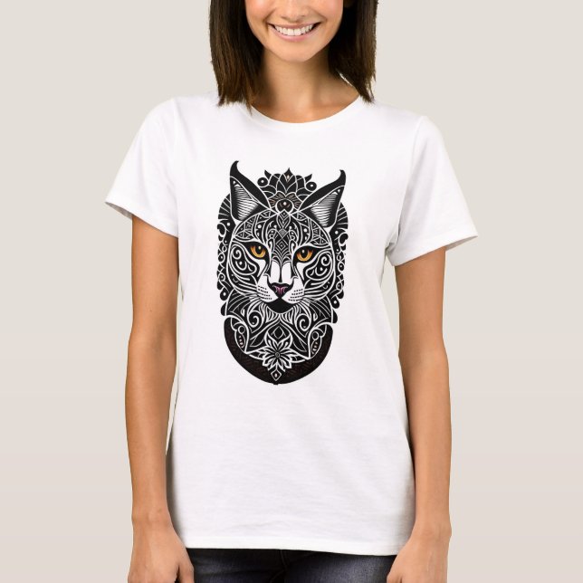 Tribal Design Lynx T-Shirt (Front)