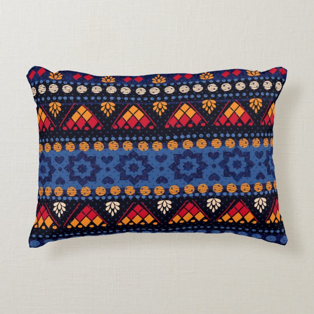 Tribal Design: Multifunctional Seamless Pattern. Decorative Cushion (Front)