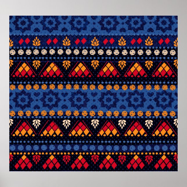 Tribal Design: Multifunctional Seamless Pattern. Poster (Front)