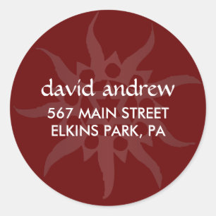 TRIBAL DESIGN Return Address Label Seal Sticker