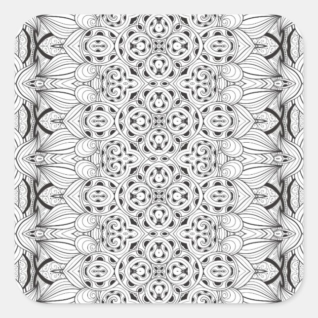 Tribal Design Square Sticker (Front)