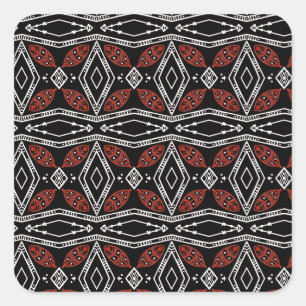 Tribal Diamond Square Sticker