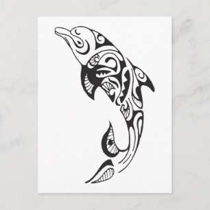 Tribal Dolphin Postcard