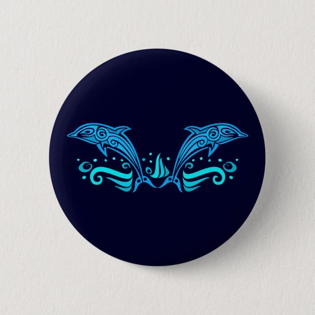 Tribal Dolphins button (Front)