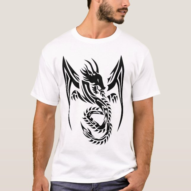 Tribal Dragon b T-Shirt (Front)
