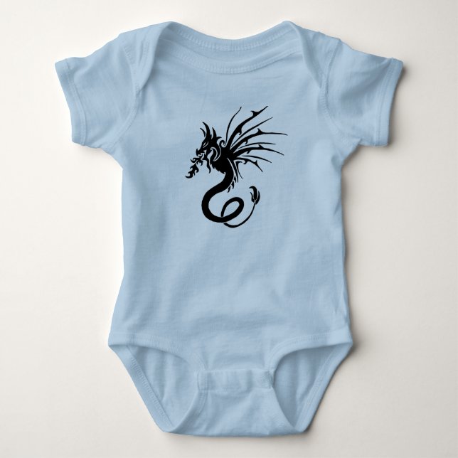 Tribal Dragon Baby Bodysuit (Front)