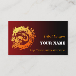 Tribal dragon business card