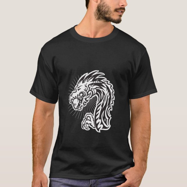 Tribal Dragon Crest T-Shirt (Front)