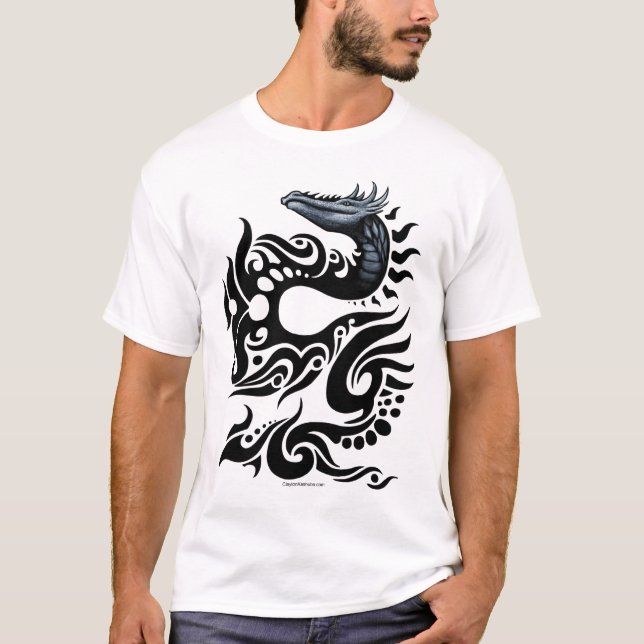 Tribal Dragon Design T-Shirt (Front)