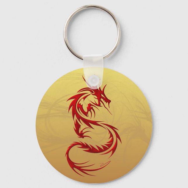 Tribal Dragon Key Ring (Front)