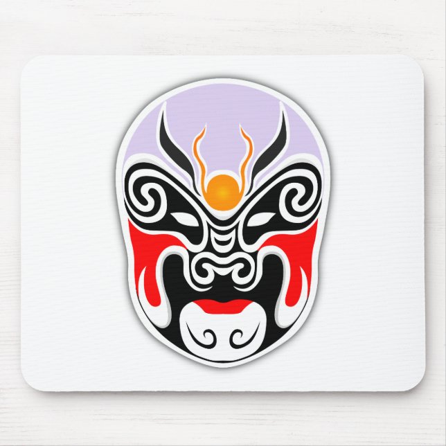 Tribal Dragon Mask Mouse Mat (Front)