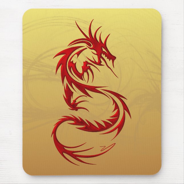 Tribal Dragon Mouse Mat (Front)
