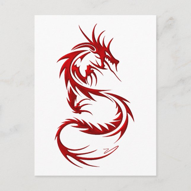 Tribal Dragon Postcard (Front)