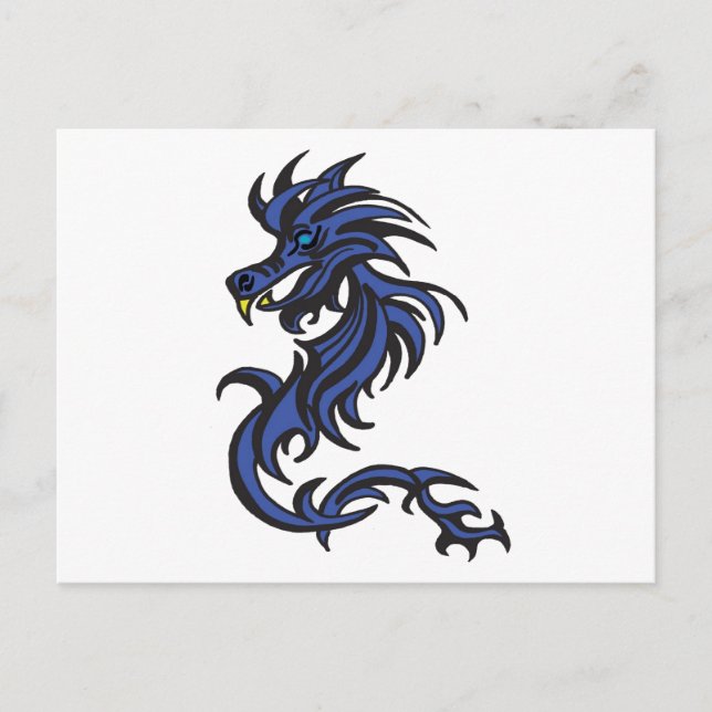 Tribal Dragon Postcard (Front)