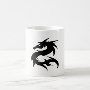 Tribal Dragon Silhouette Coffee Mug