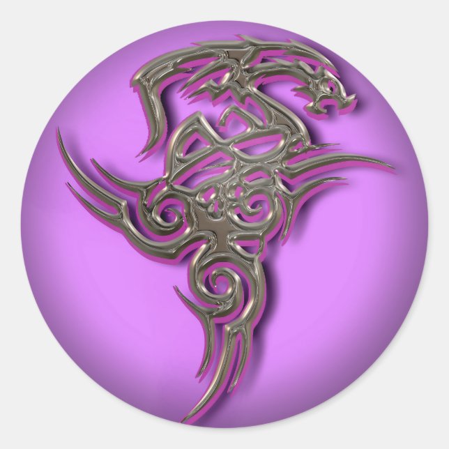 tribal dragon stickers (Front)