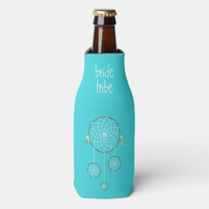 Tribal Dream Catcher Turquoise Bottle Cooler