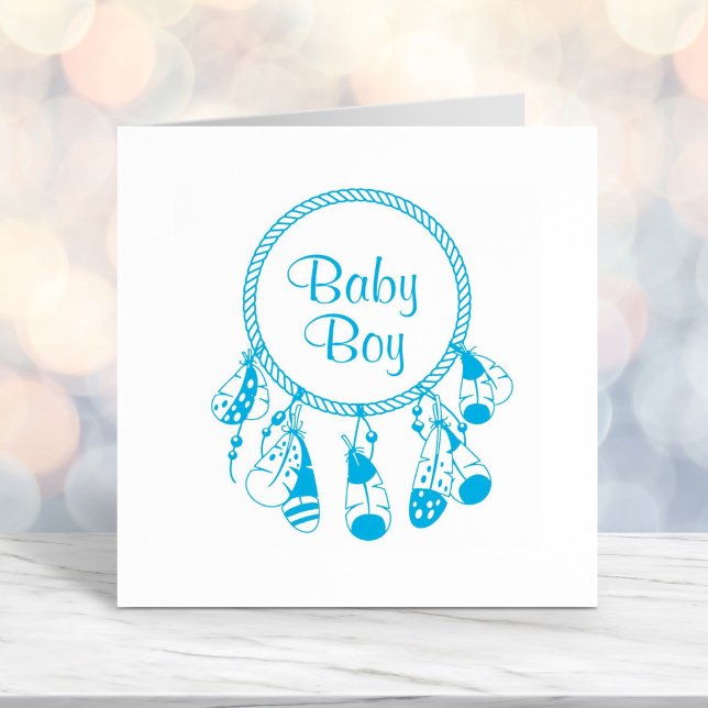 Tribal Dreamcatcher Boho Baby Boy Self-inking Stamp (Creator Uploaded)
