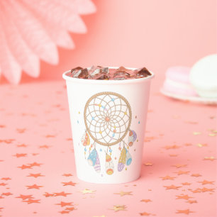 Tribal Dreamcatcher Boho Baby Paper Cups
