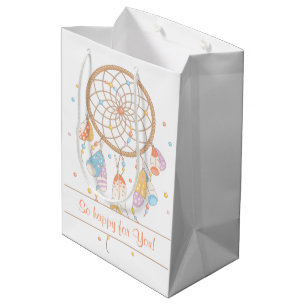 Tribal Dreamcatcher Boho Having Baby Medium Gift Bag