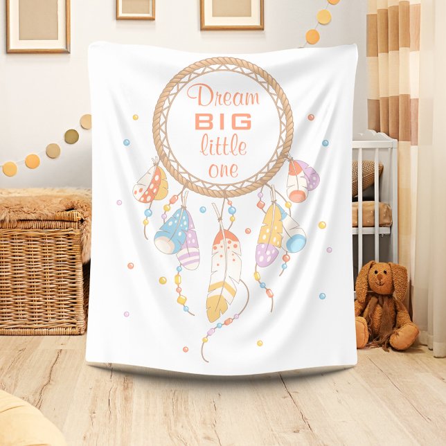 Tribal Dreamcatcher Boho Quote Fleece Blanket (Creator Uploaded)