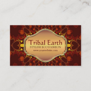 Tribal Earth Eco Fashion Art Business Card