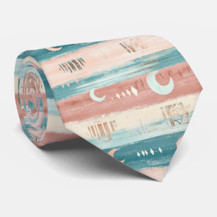 Tribal Earth Tone Celestial Stripe - Astrology Tie