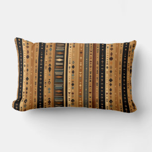 Tribal Earthy Textures Lumbar Cushion