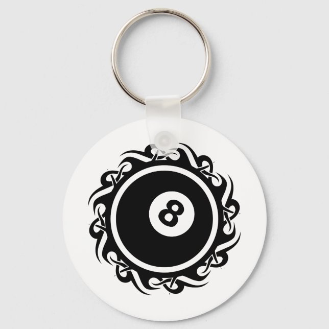 tribal eightball key ring (Front)