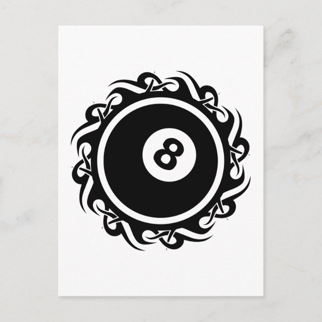 tribal eightball postcard (Front)