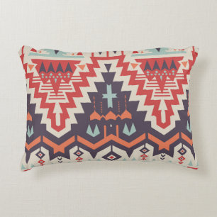 Tribal Elegance: Geometric Ethnic Print Decorative Cushion