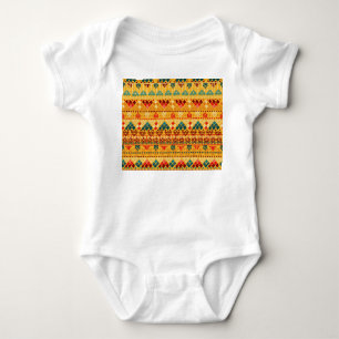Tribal elements, versatile seamless pattern. baby bodysuit
