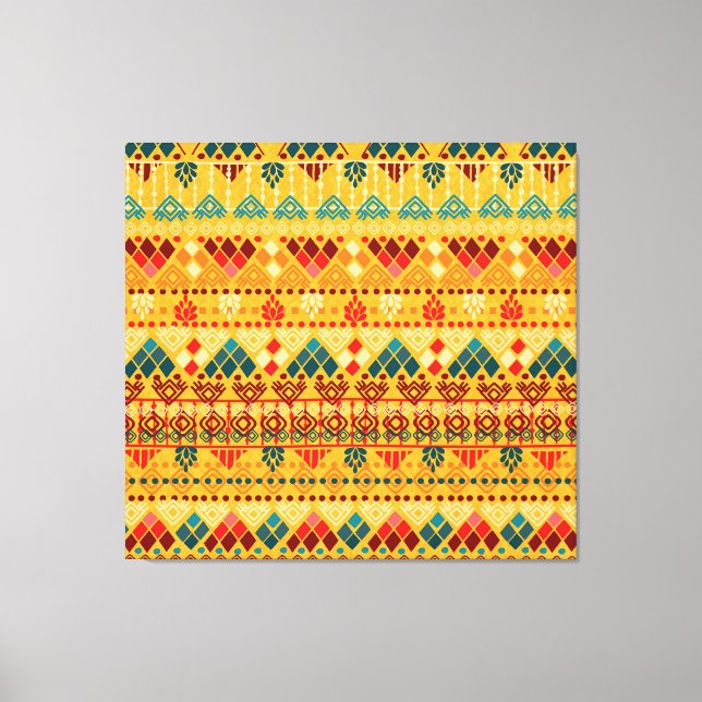 Tribal elements, versatile seamless pattern. canvas print (Front)