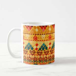 Tribal elements, versatile seamless pattern. coffee mug