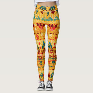 Tribal elements, versatile seamless pattern. leggings