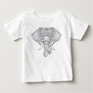 Tribal elephant African animal art Baby T-Shirt