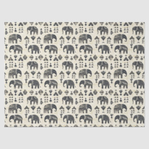 Tribal Elephant Boho Pattern (1) Tissue Paper