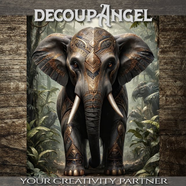 Tribal Elephant - Decoupage -  Tissue Paper (Creator Uploaded)