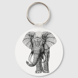 tribal elephant key ring