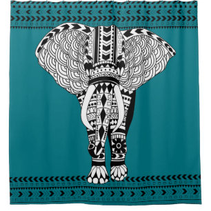 Tribal Elephant Shower Curtain