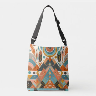 Tribal Ethnic African Pattern Earth Multicolors  Crossbody Bag
