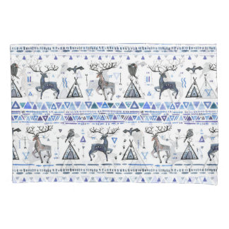 Tribal ethnic, animals dream catcher, seamless. pillowcase