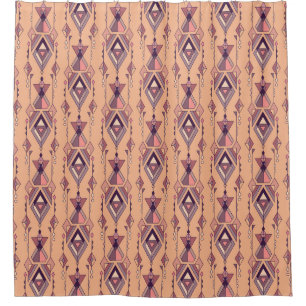 Tribal Ethnic: Aztec Mexican Seamless Vintage Shower Curtain