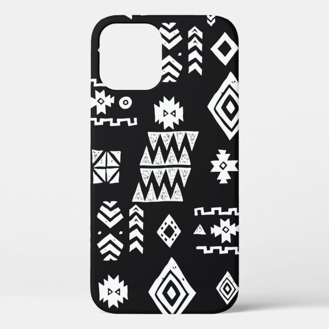 Tribal ethnic background. Stylish primitive geomet Case-Mate iPhone Case (Back)
