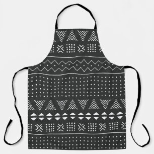 Tribal ethnic: black white pattern. apron